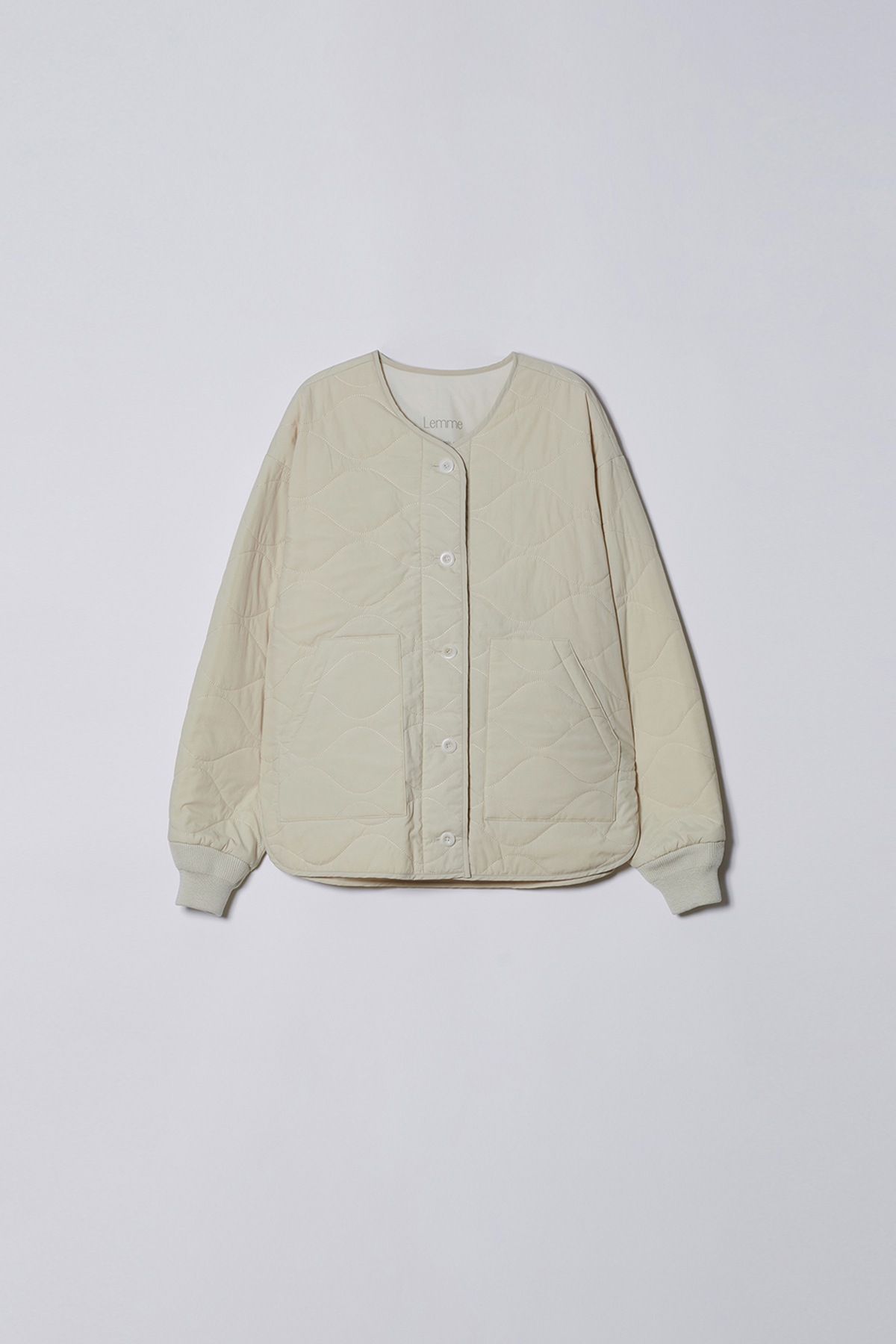 REVERSIBLE QUILTED JACKET, BUTTER CREAM *[교환&amp;반품 불가상품]